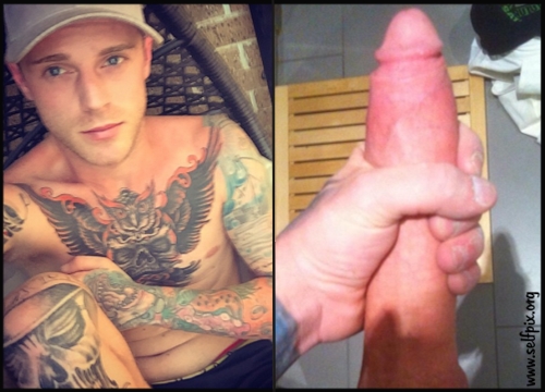 Huge Uncut Cock Selfie